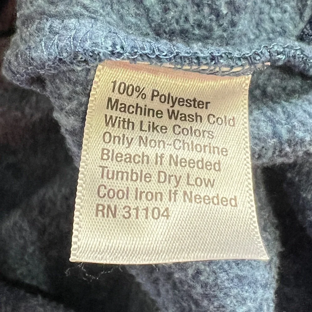 Crown‎ & Ivy Quarter Zip Pullover Mens XL Blue Heathered Fleece Preppy Coastal